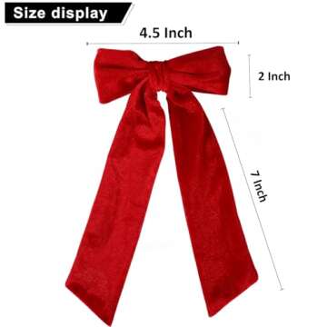 Stylish 2PCS Velvet Hair Bows for Girls and Women