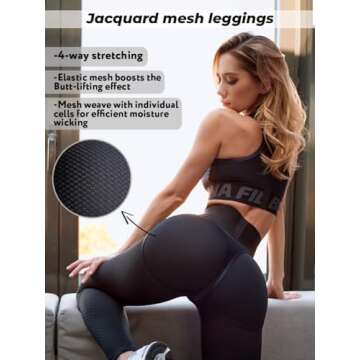 Bona Fide Butt Lifting Leggings for Women - Scrunch Butt Leggings High Waisted Tummy Control - Gym Workout Yoga Pants