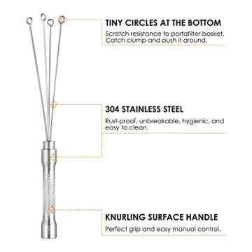 Espresso Coffee Stirrer - MATOW Stainless Steel Mini Whisk for Perfect Espresso