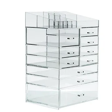 Cq Acrylic 8 Tier Makeup Organizer with 10 Drawers