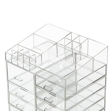 Cq Acrylic 8 Tier Makeup Organizer with 10 Drawers