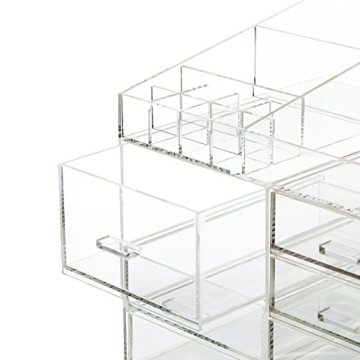 Cq Acrylic 8 Tier Makeup Organizer with 10 Drawers
