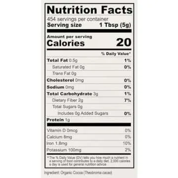 Anthony's Organic Raw Cocoa Powder, 5 lb, Batch Tested and Verified Gluten Free & Non GMO