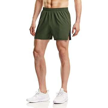 ATHLIO Men's Active Running Shorts - Quick Dry Sports Athletic Wear