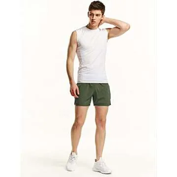 ATHLIO Men's Quick Dry Running Shorts with Pockets