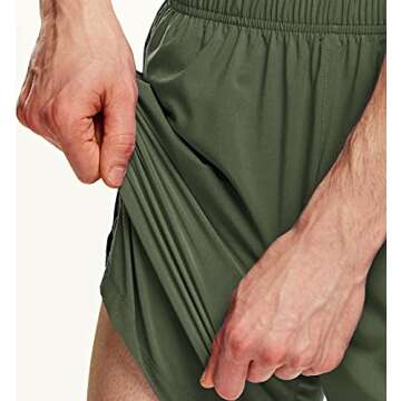 ATHLIO Men's Quick Dry Running Shorts with Pockets
