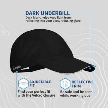 TrailHeads Women's Race Day Performance Running Cap, Lightweight & Quick Drying Mesh Sports Hat with...