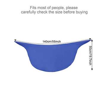 HESTYA Women Swimsuit Wrap Beach Wrap Chiffon Pareo Bikini Skirt Ruffle Sarong Wrap (Blue)