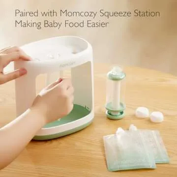 Momcozy Reusable Baby Food Pouches for Toddlers,BPA Free Plastic,Food Safe,Freezer Safe,Refillable for Applesauce Yogurt & Puree Squeeze Pouch,10 Packs,5oz