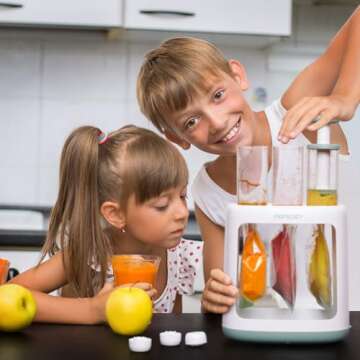 Momcozy Reusable Baby Food Pouches for Toddlers,BPA Free Plastic,Food Safe,Freezer Safe,Refillable for Applesauce Yogurt & Puree Squeeze Pouch,10 Packs,5oz