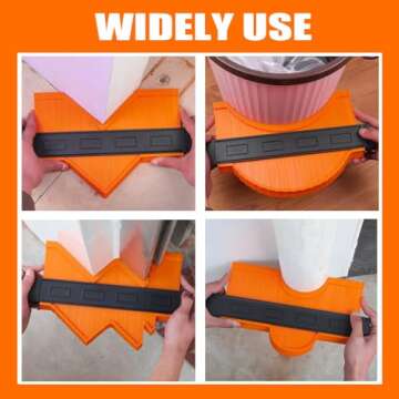 Zozen 2Pack Contour Gauge, Engraved Scale - Not Fade, 10'' and 6'' Contour Gauge Profile Tool Duplicator with Lock, Measure Copy Tool, Cool Gadgets for Men, Gifts for Men Dad Husband.