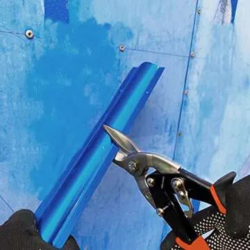 TOOLEAGUE Aviation Tin Snips for Cutting Metal Sheet Tin Cutting Shears with Forged Blade, Heavy Duty Metal Cutter Straight Cut 10 inches Metal Shears