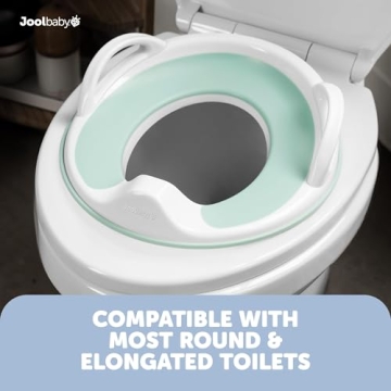 Jool Baby Potty Training Seat for Boys and Girls With Handles, Fits Round & Oval Toilets, Non-Slip with Splash Guard, Includes Free Storage Hook