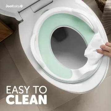 Jool Baby Potty Training Seat for Boys and Girls With Handles, Fits Round & Oval Toilets, Non-Slip with Splash Guard, Includes Free Storage Hook