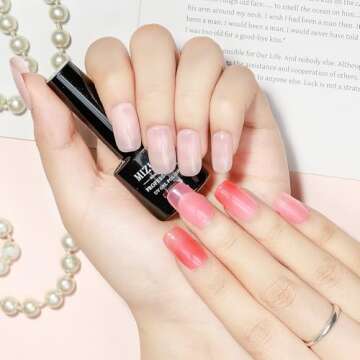 MIZHSE Jelly Gel Nail Polish Set - 12 Vibrant Colors