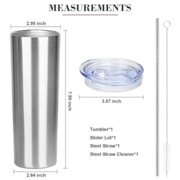 FristChoice 20 oz Insulated Tumbler Cup with Straw