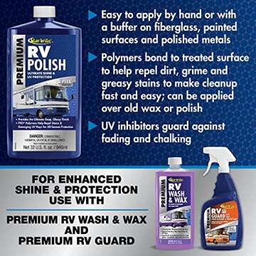 STAR BRITE Premium RV Polish - Ultimate Protection for Fiberglass, Painted Surfaces & Metals 32 OZ (075732PW)