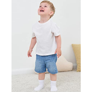 ZAPLES Non Slip Grip Crew Socks for Baby 12-36 Months