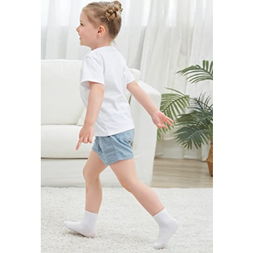 ZAPLES Non Slip Grip Crew Socks for Baby 12-36 Months