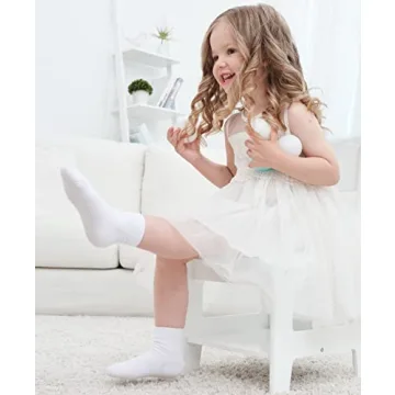 ZAPLES Non Slip Grip Crew Socks for Baby 12-36 Months