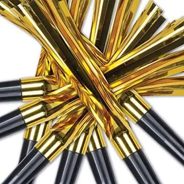 Beistle Black and Gold Squawkers for Celebrations