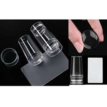 3 Sets French Nail Stamper Easy Nail Art Gift for Women