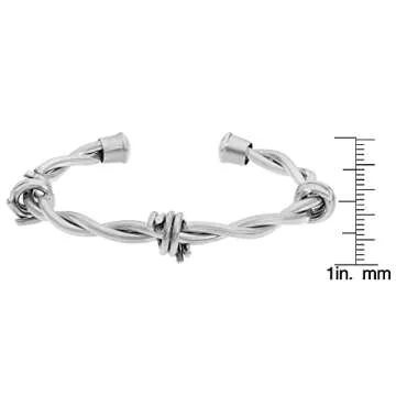 Fierce Stainless Steel Barbed Wire Bangle for Women