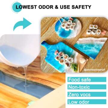 JDiction Epoxy Resin Clear High Gloss Epoxy Resin, Maximum 1.5 Inch Deep Pour 1 Gallon Casting Resin...