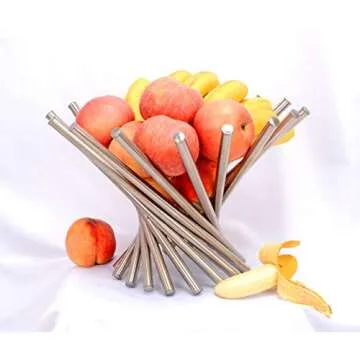 LANDTOM® Creative Stainless Steel Rotation Fruit Bowl - Functional Art for Your Kitchen