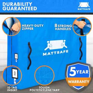 Nordic Elk Mattress Bags for Moving and Storage (King) Heavy Duty Moving Supplies, 8 Sturdy Handles, Strong Zipper, Mattress Cover Queen Size Bed Bags, Storage Cover Essentials Packing Protector
