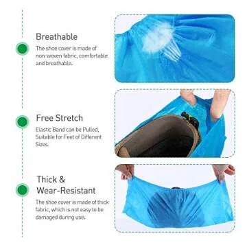 Squish Shoe Covers Non-Slip Disposable 100Pack