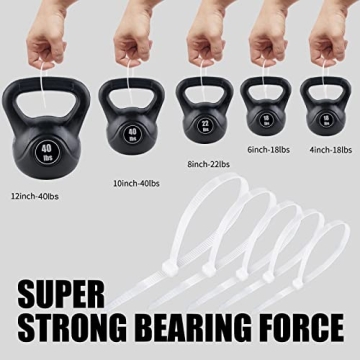 Durable 600 Piece Nylon Cable Zip Ties Set