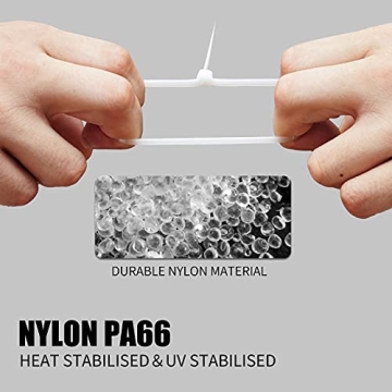 Durable 600 Piece Nylon Cable Zip Ties Set