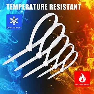 Durable 600 Piece Nylon Cable Zip Ties Set