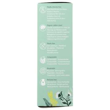 Natural and Eco-Friendly Natracare Mini Panty Liners for Sensitive Skin - 30 Count