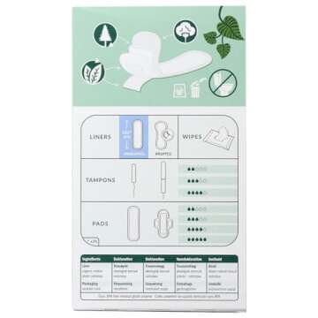 Natracare Mini Panty Liners for Sensitive Skin - 30 Pack