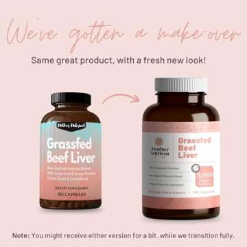 Mother Nutrient Grass Fed Beef Liver Capsules Sourced from Pasture-Raised Beef in New Zealand — Vitamins A and B12 w/Iron, Protein, and More - 45-Day Supply-180 Capsules