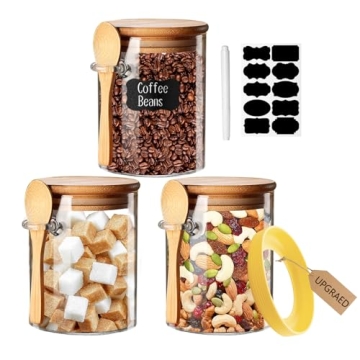 Yalucky Spice Jars Set - Stylish Airtight Kitchen Containers