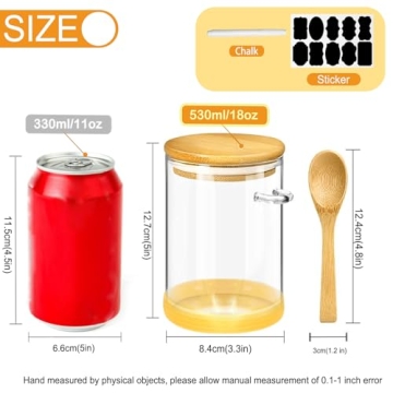 Yalucky Spice Jars Set - Stylish Airtight Kitchen Containers