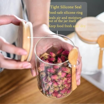 Yalucky Spice Jars Set - Stylish Airtight Kitchen Containers