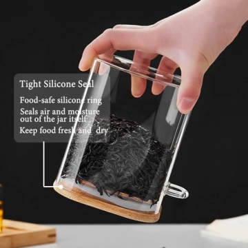 Yalucky Spice Jars Set - Stylish Airtight Kitchen Containers