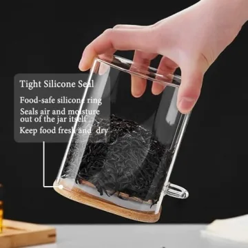 Yalucky Spice Jars Set - Stylish Airtight Kitchen Containers