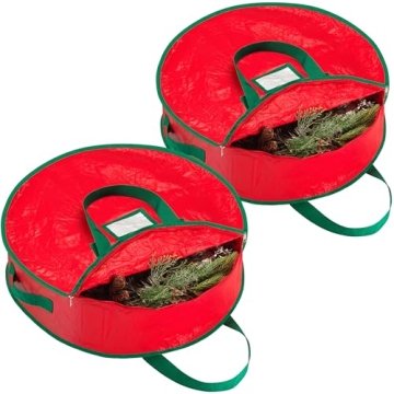 Christmas Wreath Storage Bag - Durable, Convenient 2-PACK