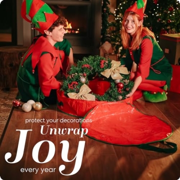 Christmas Wreath Storage Bag - Durable, Convenient 2-PACK