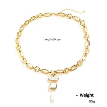 Elegant Donabus Pearl and Chain Necklace for Women