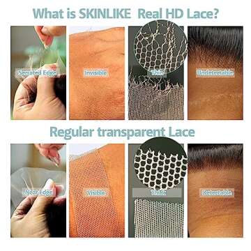 BEEOS 5x5 SKINLIKE Real HD Lace Closure Only, Body Wave Virgin Human Hair Closure Pre Plucked Natural Hairline Invisible Crystal HD Lace 20 Inch