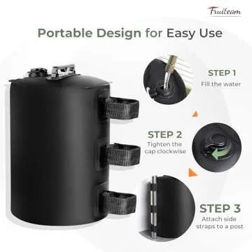 FRUITEAM Water Weight Bags for Canopy Stability