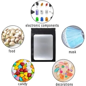 STUs Resealable Mylar Bags - 100 Pack for Fresh Storage