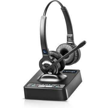 Leitner LH275 Wireless Headset – Work & Conference Dual-Ear Mic