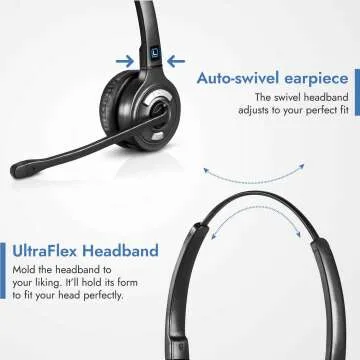 Leitner LH275 Wireless Headset for Work and Calls